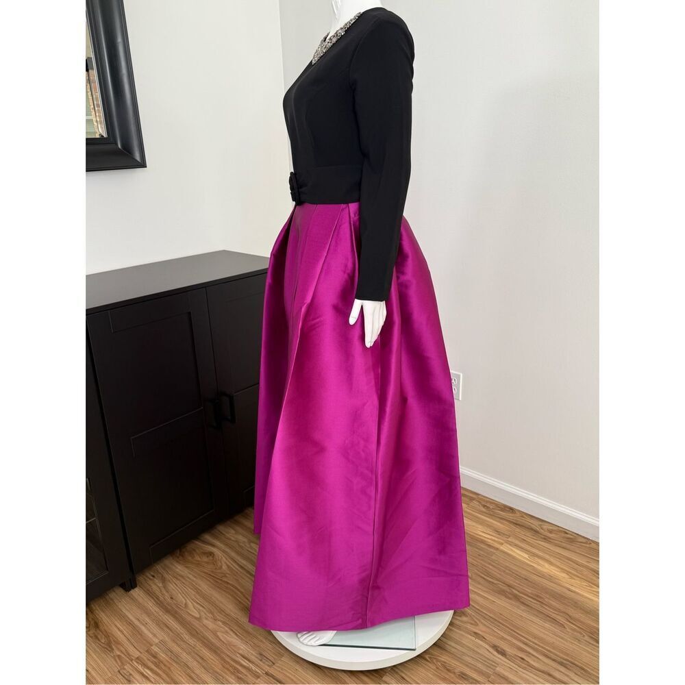 SACHIN & BABI Desdemona Crystal Gown Fuchsia Black size 2 - Picture 10 of 14